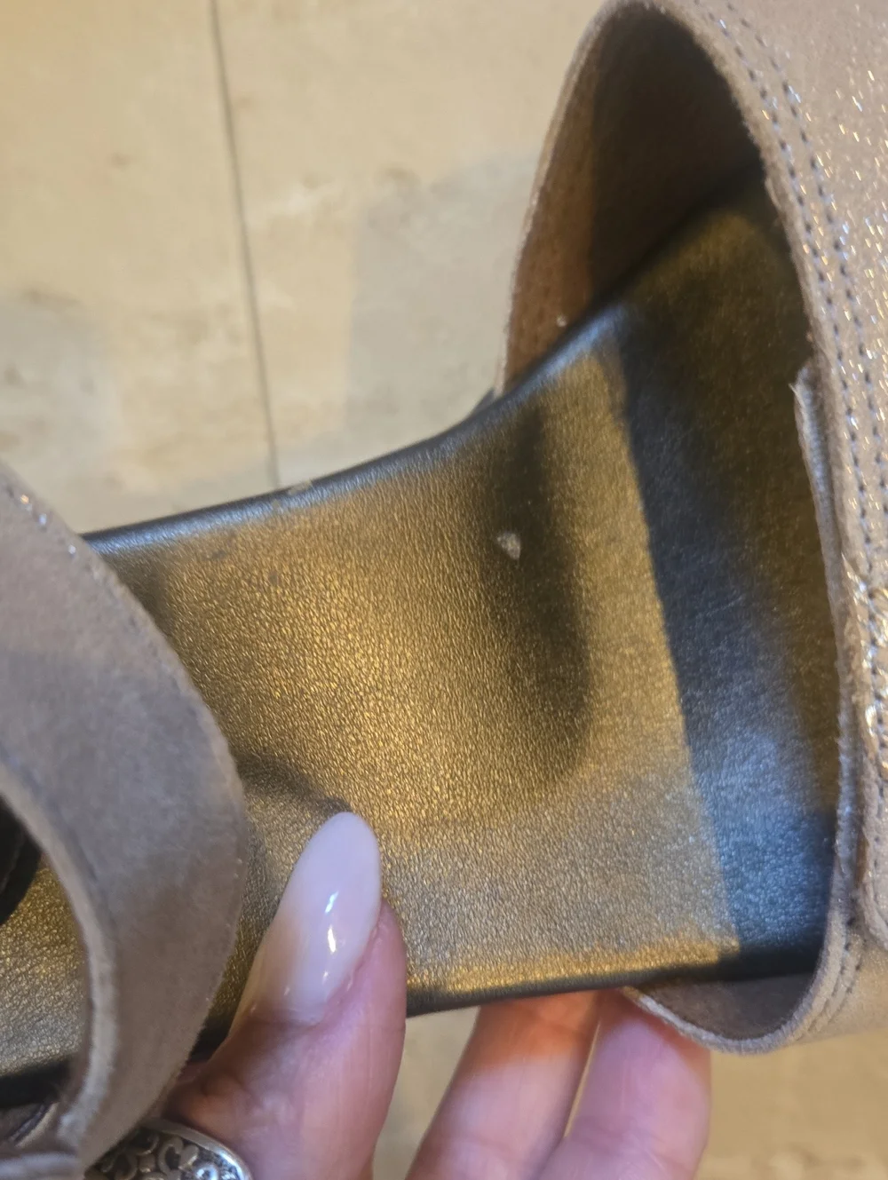 Aravon Shimmery Power Comfort Strappy Heel Sandals